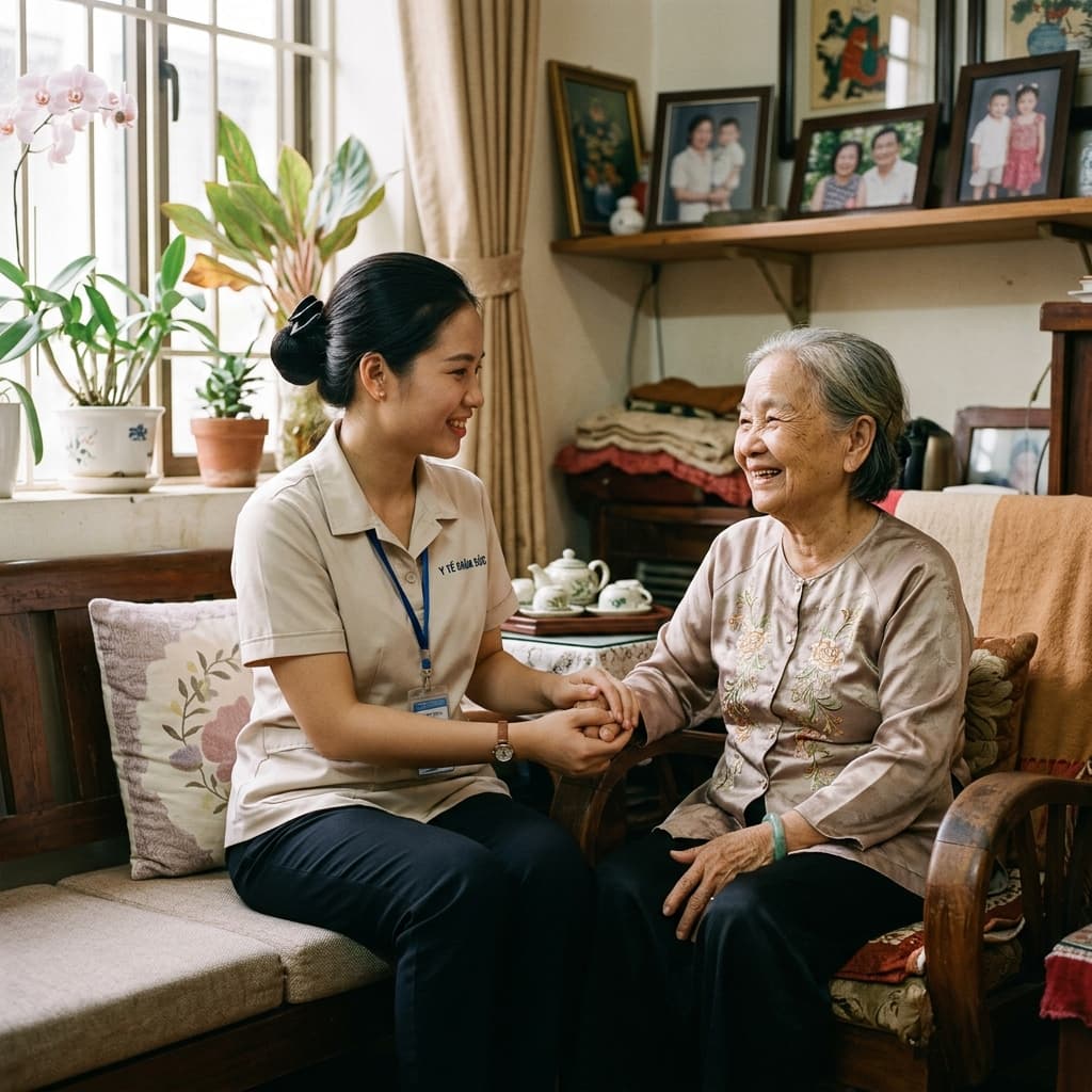 Điều dưỡng TAIYO chăm sóc bệnh nhân tại nhà